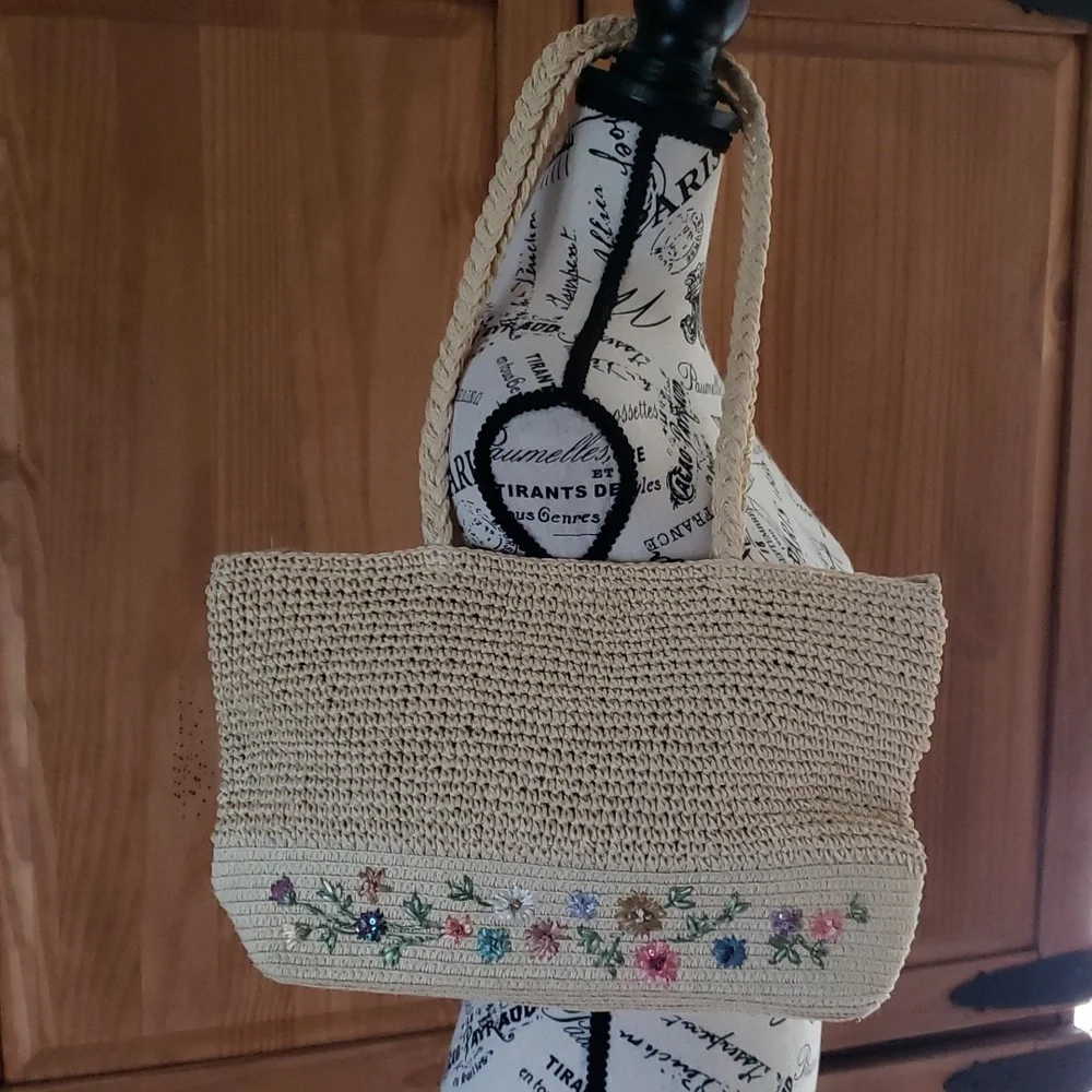 Cappelli straworld embroidered purse - Picture 1 of 16